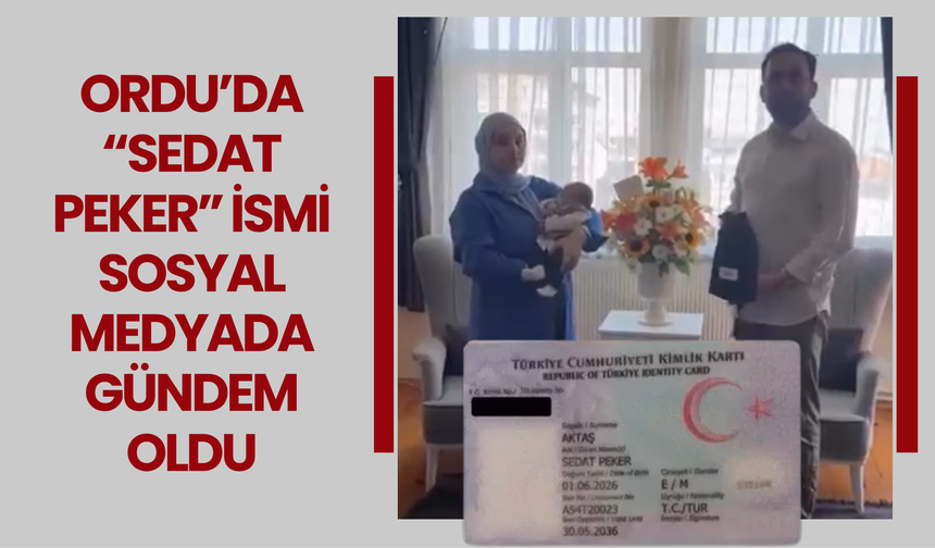 Ordu’da “Sedat Peker” İsmi Sosyal Medyada Gündem Oldu