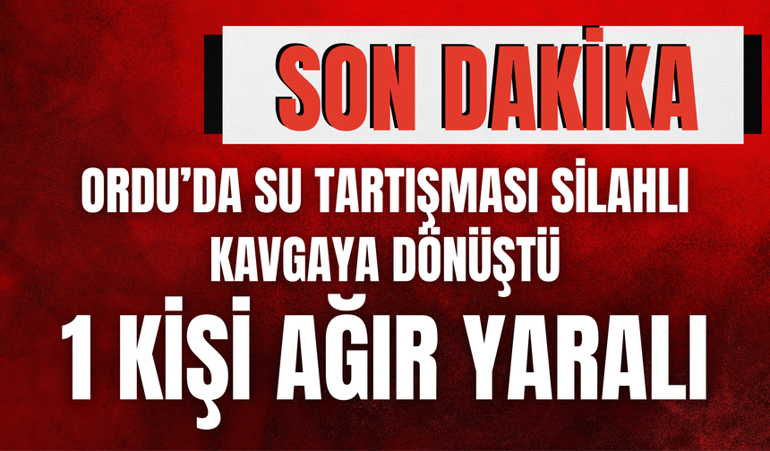Ordu’da Su Tartışması Silahlı Kavgaya Dönüştü: 1 Kişi Ağır Yaralı