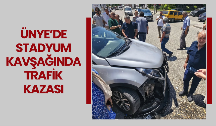 Ünye’de Stadyum Kavşağında Trafik Kazası