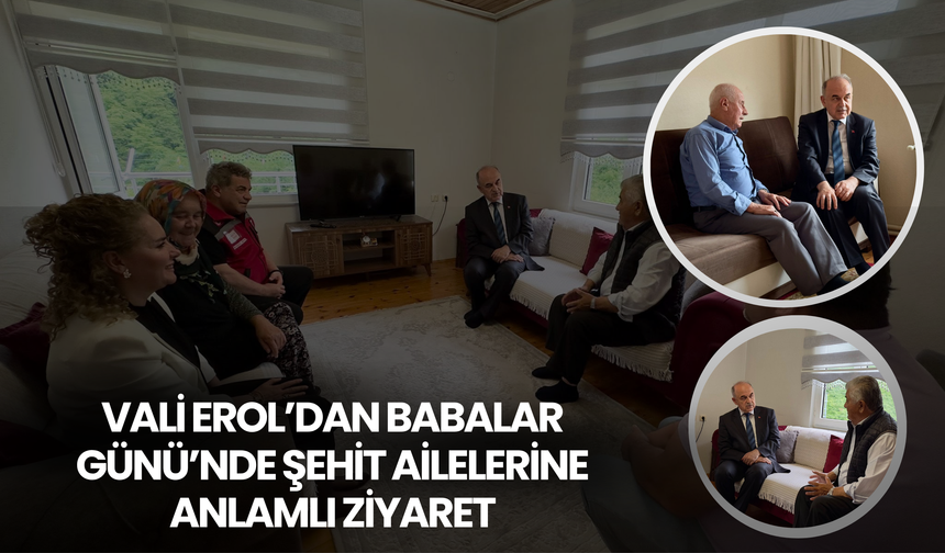 Vali Erol’dan Babalar Günü’nde Şehit Ailelerine Anlamlı Ziyaret