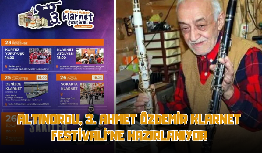 Altınordu, 3. Ahmet Özdemir Klarnet Festivali'ne Hazırlanıyor