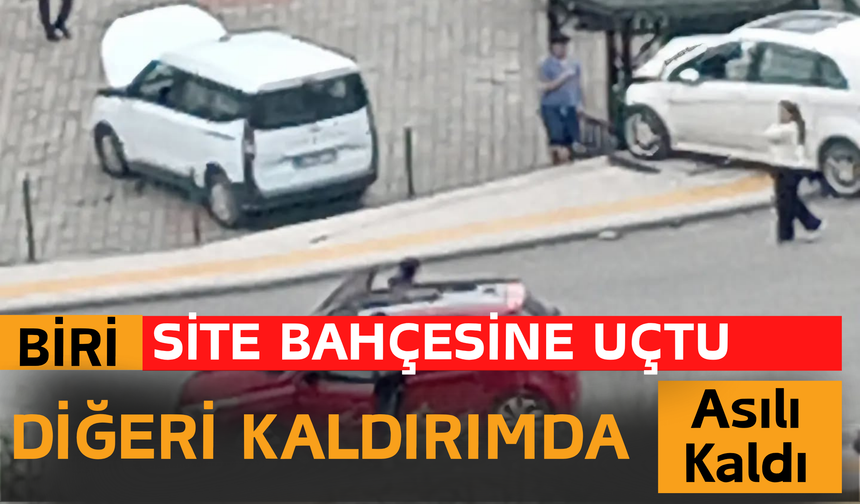 Biri Site Bahçesine Uçtu, Diğeri Kaldırımda Asılı Kaldı