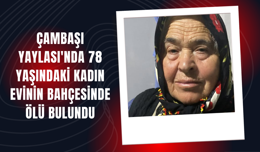 Çambaşı Yaylası'nda 78 Yaşındaki Kadın Evinin Bahçesinde Ölü Bulundu