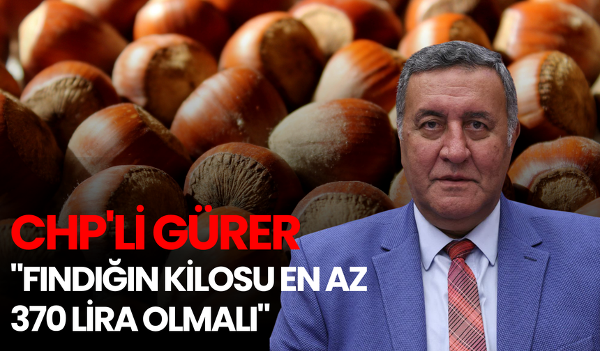 CHP'li Gürer: "Fındığın Kilosu En Az 370 Lira Olmalı"