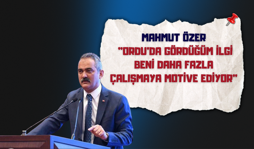 Mahmut Özer: "Ordu'da Gördüğüm İlgi Beni Daha Fazla Çalışmaya Motive Ediyor"