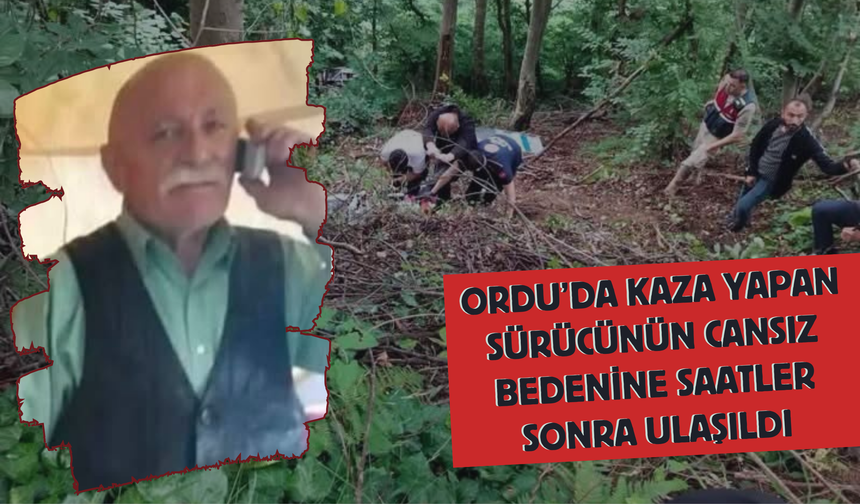 Ordu’da Kaza Yapan Sürücünün Cansız Bedenine Saatler Sonra Ulaşıldı