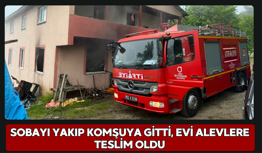 Sobayı Yakıp Komşuya Gitti, Evi Alevlere Teslim Oldu