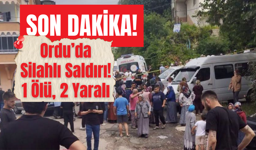 SON DAKİKA: Ordu’da Silahlı Saldırı! 1 Ölü, 2 Yaralı