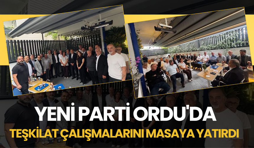 Yeni Parti Ordu'da Teşkilat Çalışmalarını Masaya Yatırdı