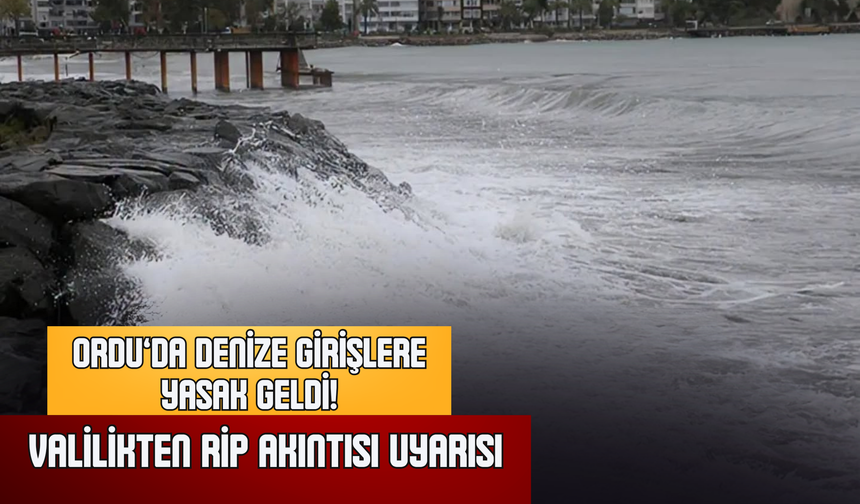 Ordu’da denize girişlere yasak geldi!