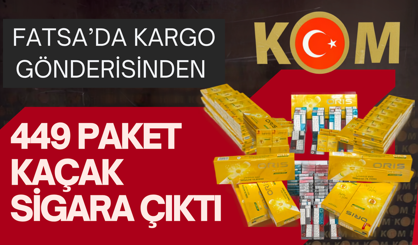 Fatsa’da Kargo Gönderisinden 449 Paket Kaçak Sigara Çıktı