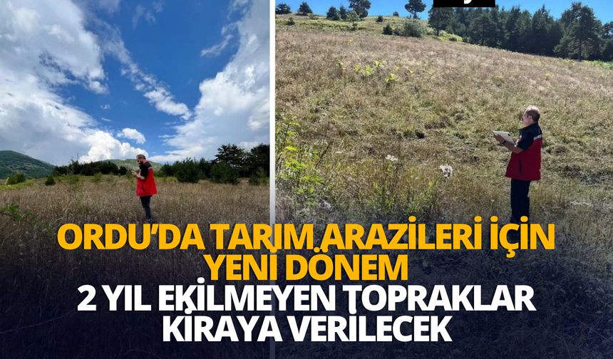 Ordu’da Tarım Arazileri İçin Yeni Dönem