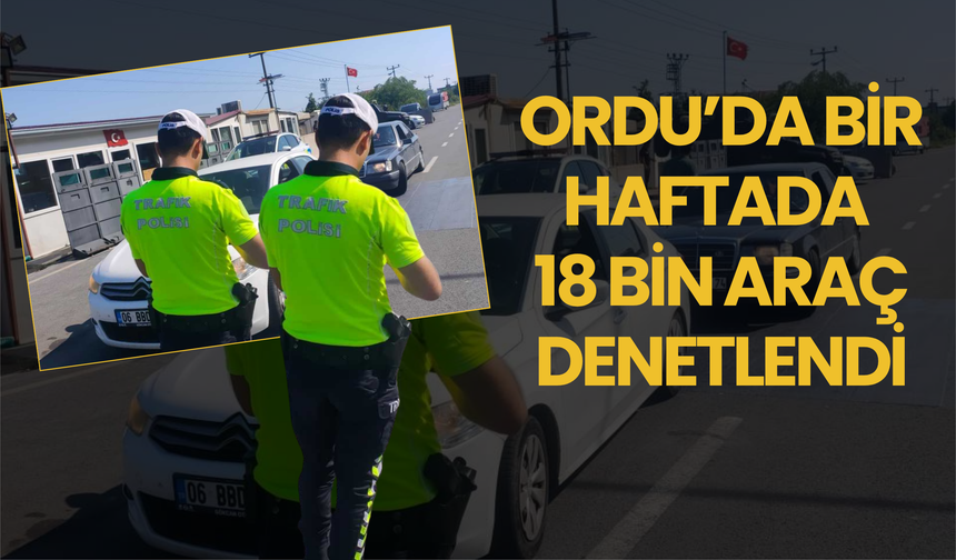 Ordu’da Bir Haftada 18 Bin Araç Denetlendi