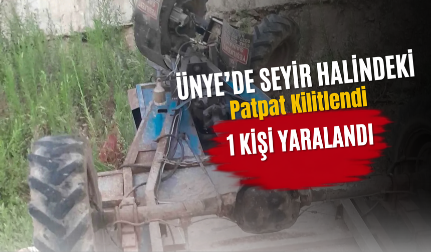 Ordu Ünye’de Seyir Halindeki Patpat Kilitlendi: 1 Kişi Yaralandı