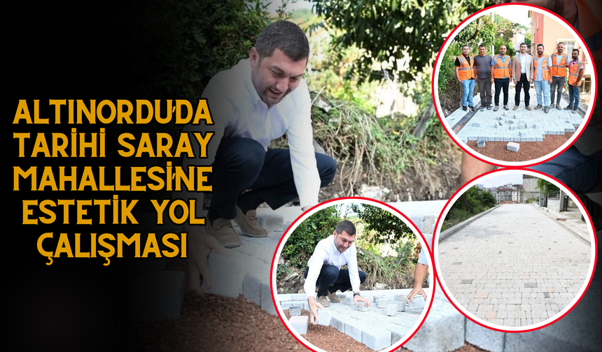 Altınordu’da Tarihi Saray Mahallesi’ne Estetik Yol Çalışması