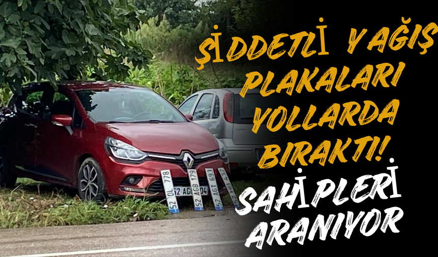 Şiddetli Yağış Plakaları Yollarda Bıraktı! Sahipleri Aranıyor