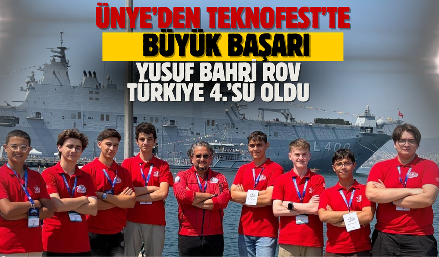 Ünye’nin Genç Mucitleri TEKNOFEST’te Türkiye 4.’sü Oldu