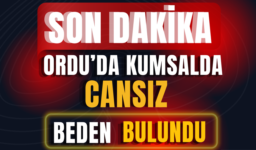 SON DAKİKA: Ordu’da Kumsalda Cansız Beden Bulundu