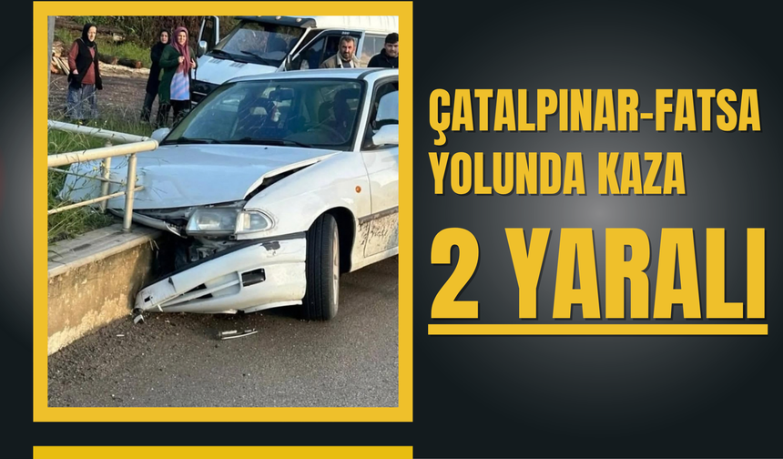 Çatalpınar-Fatsa Yolunda Kaza: 2 Yaralı