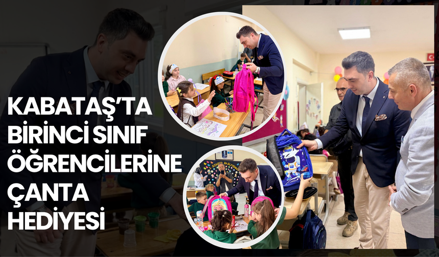 Kabataş’ta Birinci Sınıf Öğrencilerine Çanta Hediyesi