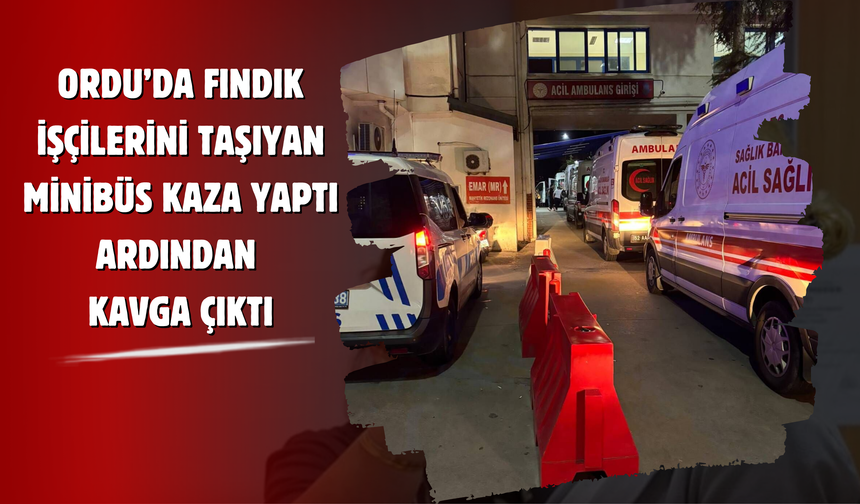 Ordu’da Fındık İşçilerini Taşıyan Minibüs Kaza Yaptı, Ardından Kavga Çıktı