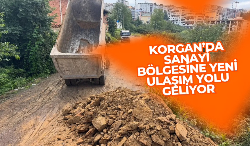 Korgan’da Sanayi Bölgesine Yeni Ulaşım Yolu Geliyor
