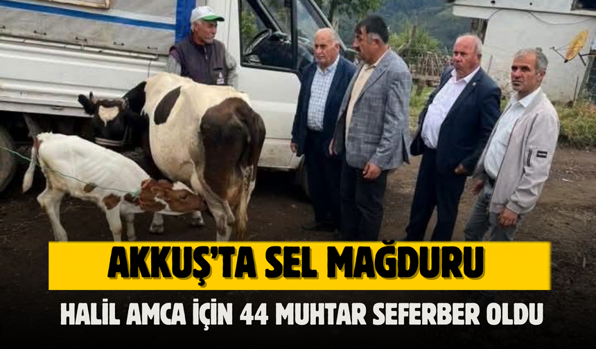 AKKUŞ’TA SEL MAĞDURU HALİL AMCA İÇİN 44 MUHTAR SEFERBER OLDU