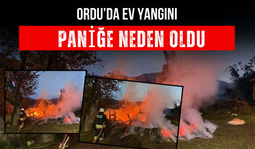 Ordu’da Ev Yangını Paniğe Neden Oldu