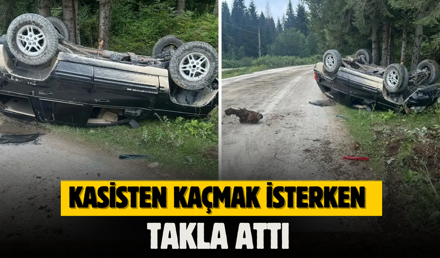 Kasisten Kaçmak İsterken Takla Attı