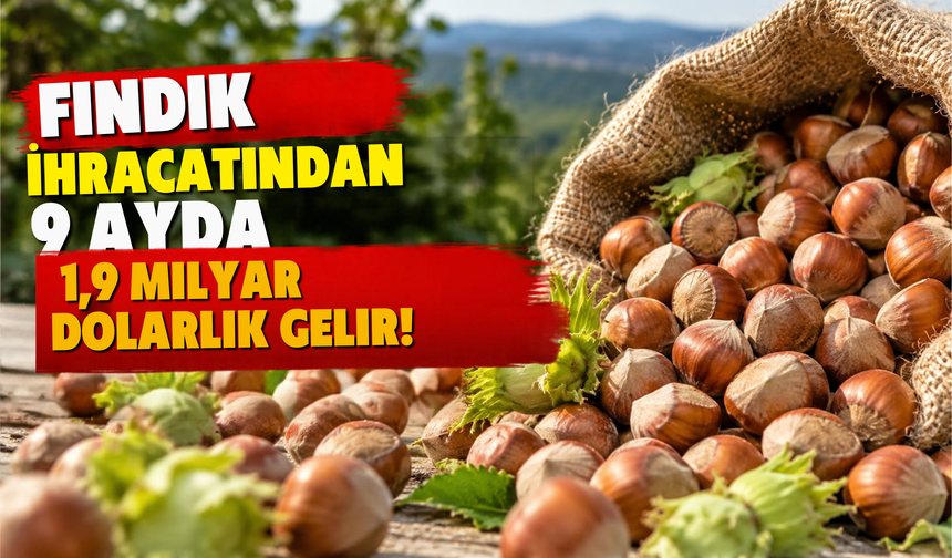 Fındık İhracatından 9 Ayda 1,9 Milyar Dolarlık Gelir!