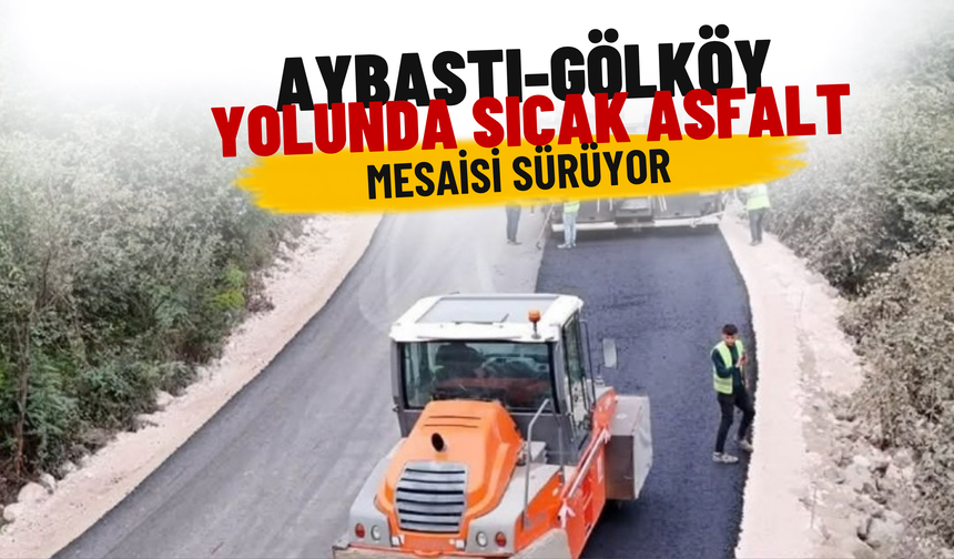 Aybastı-Gölköy Yolunda Sıcak Asfalt Mesaisi Sürüyor
