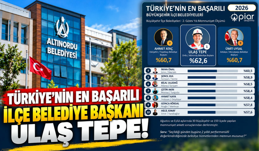 TÜRKİYE’NİN EN BAŞARILI İLÇE BELEDİYE BAŞKANI ULAŞ TEPE!
