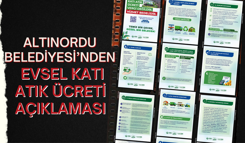 Altınordu Belediyesi’nden Evsel Katı Atık Ücreti Açıklaması