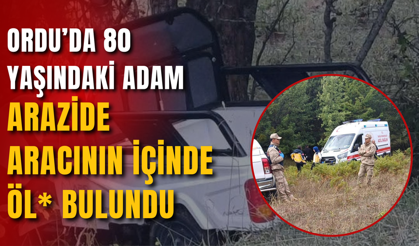 Ordu’da 80 Yaşındaki Adam Arazide Aracının İçinde Öl* Bulundu
