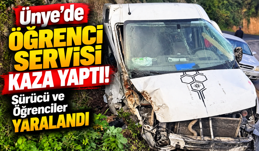 Ordu’da Öğrenci Servisi Kaza Yaptı: Sürücü ve Öğrenciler Yaralandı
