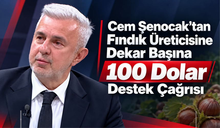 Cem Şenocak’tan Fındık Üreticisine Dekar Başına 100 Dolar Destek Çağrısı