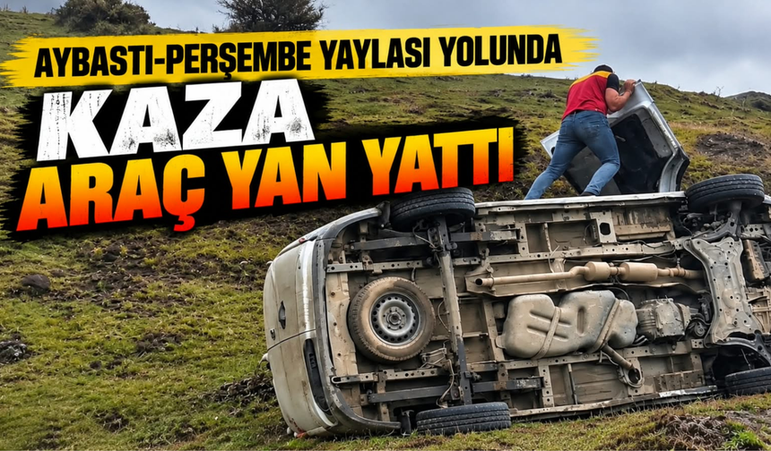 Ordu’da Kontrolden Çıkan Araç Yan Yattı: Yaralılar Var