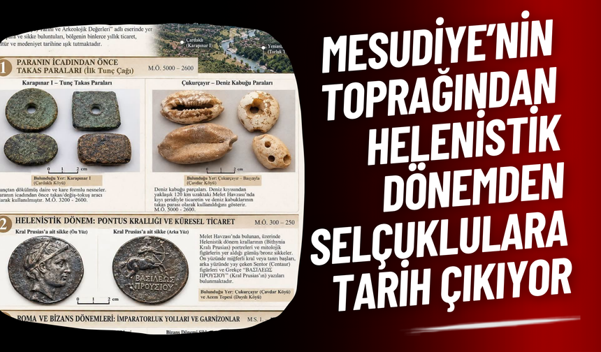 Mesudiye’nin Toprağından Helenistik Dönemden Selçuklulara Tarih Çıkıyor