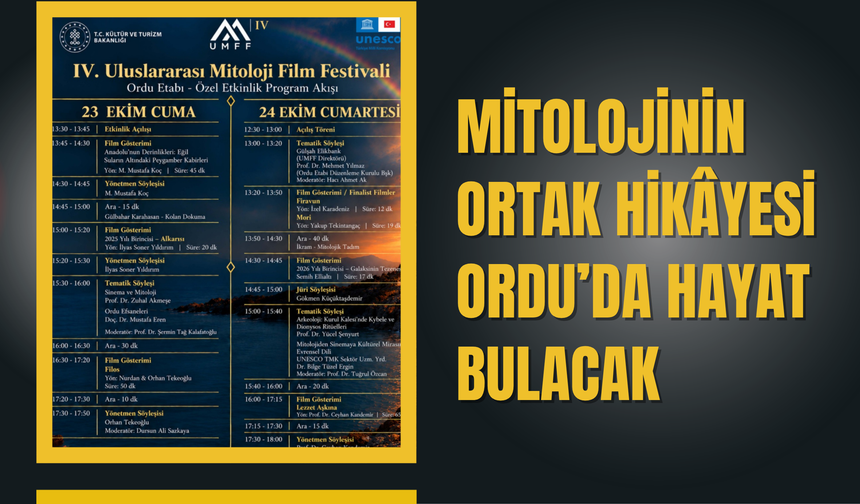 MİTOLOJİNİN ORTAK HİKÂYESİ ORDU’DA HAYAT BULACAK
