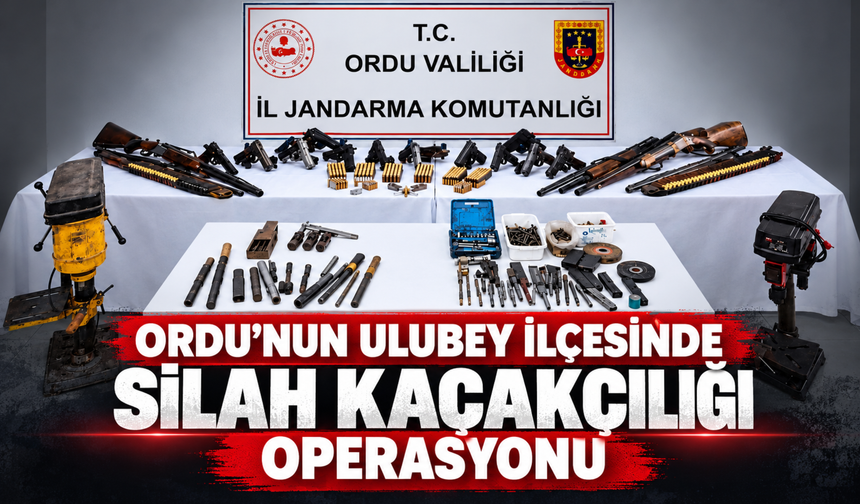 ORDU’NUN ULUBEY İLÇESİNDE SİLAH KAÇAKÇILIĞI OPERASYONU