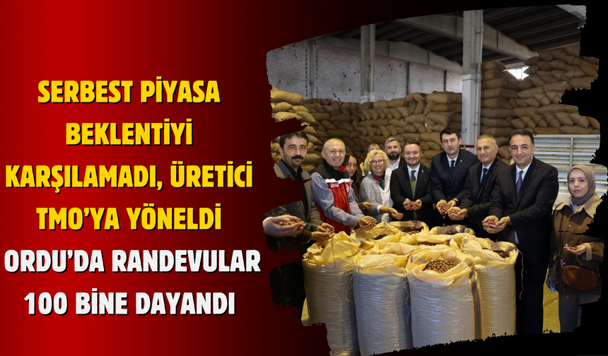 Serbest Piyasa Beklentiyi Karşılamadı, Üretici TMO’ya Yöneldi: Ordu’da Randevular 100 Bine Dayandı