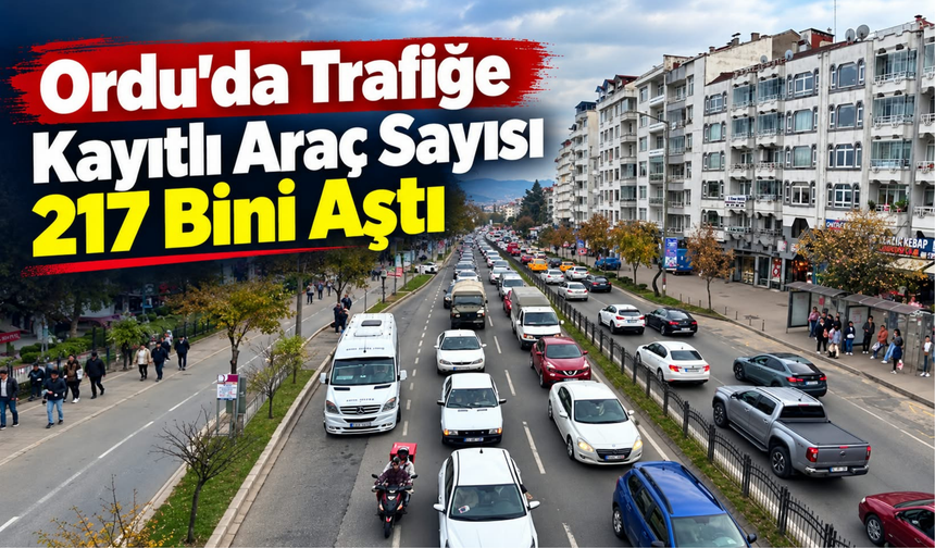 Ordu’da Trafiğe Kayıtlı Araç Sayısı 217 Bini Aştı