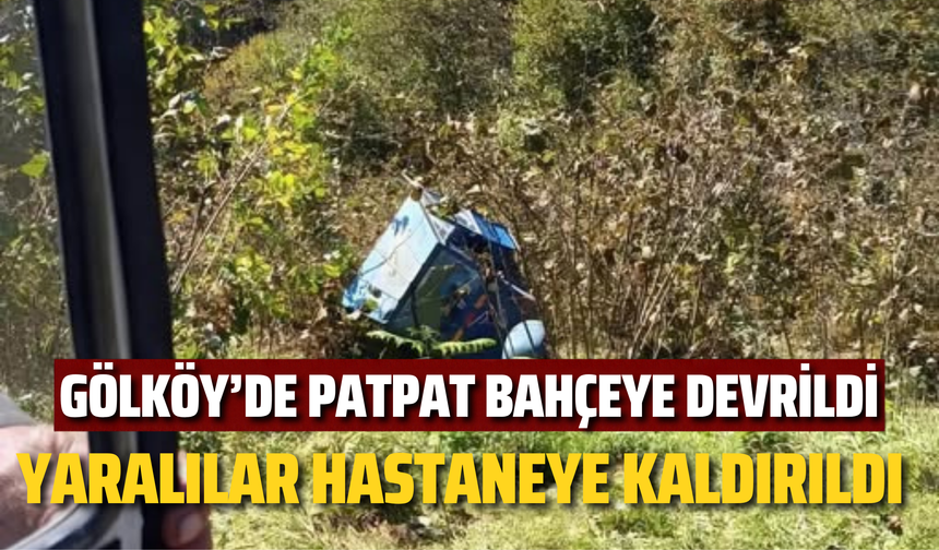 Gölköy’de Patpat Bahçeye Devrildi: Yaralılar Hastaneye Kaldırıldı