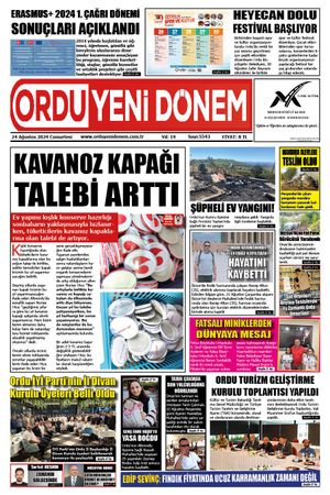 ORDU YENİ DÖNEM GAZETESİ - Sayı: 5543