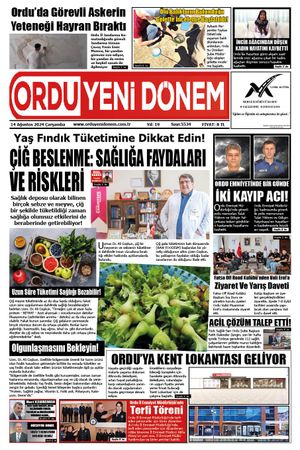 ORDU YENİ DÖNEM GAZETESİ - Sayı: 5534