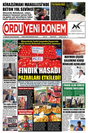 ORDU YENİ DÖNEM GAZETESİ - Sayı: 5535