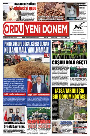 ORDU YENİ DÖNEM GAZETESİ - Sayı: 5536