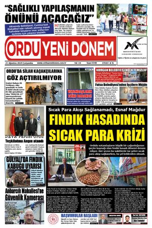 ORDU YENİ DÖNEM GAZETESİ - Sayı: 5540