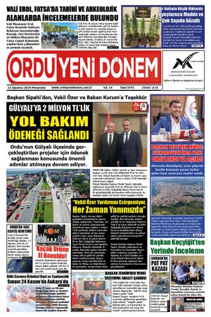 ORDU YENİ DÖNEM GAZETESİ - Sayı: 5541